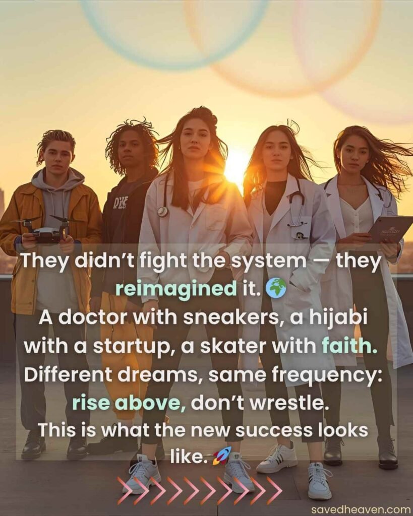 Quote about reimagining success with authenticity, vision, and breaking norms