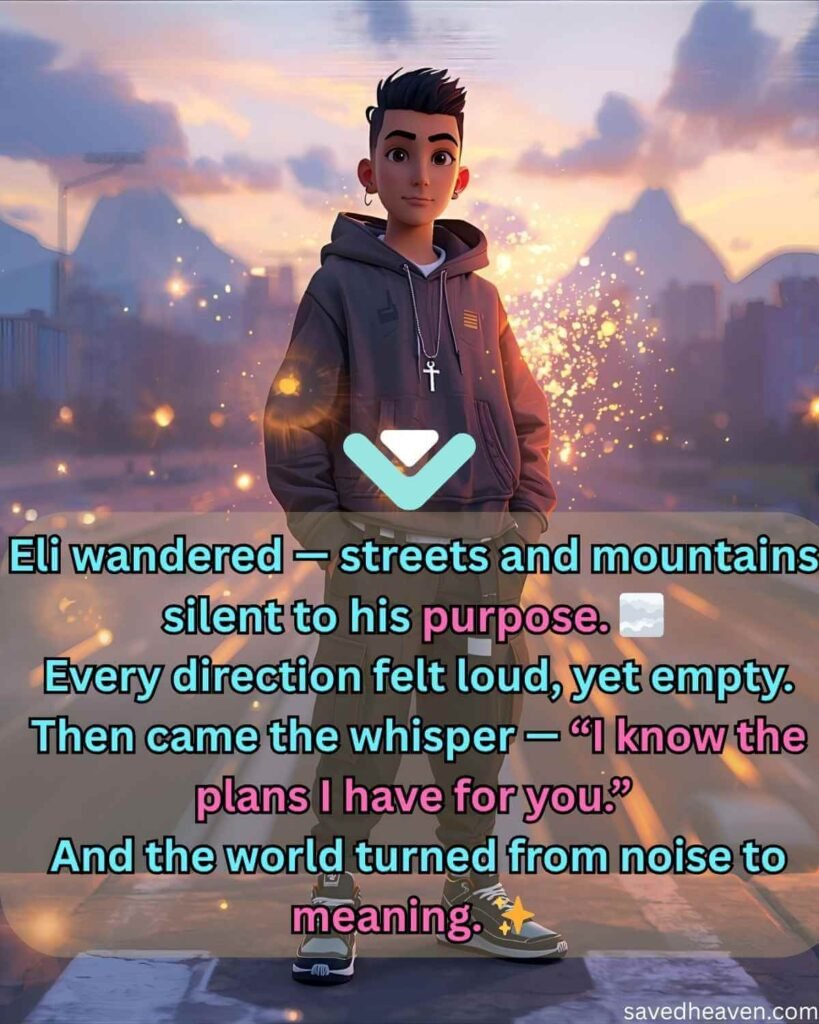 Quote about finding purpose and divine plans turning noise into meaning.