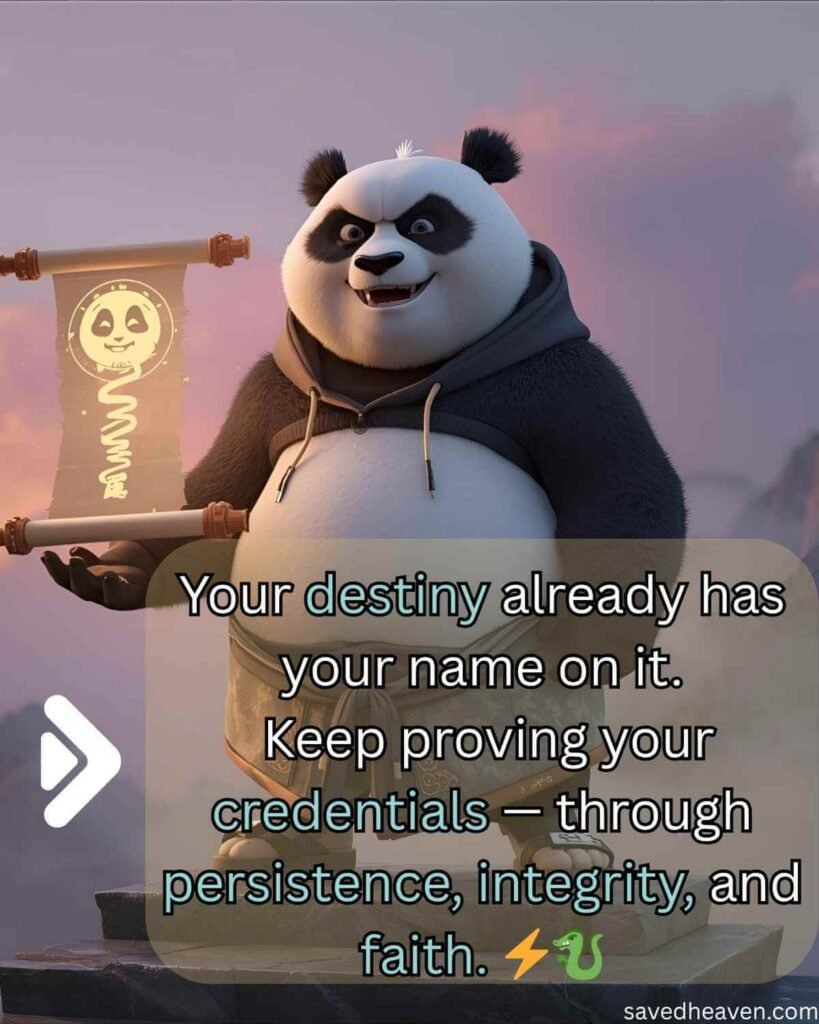 Quote about destiny, persistence, integrity, and faith proving your worth.