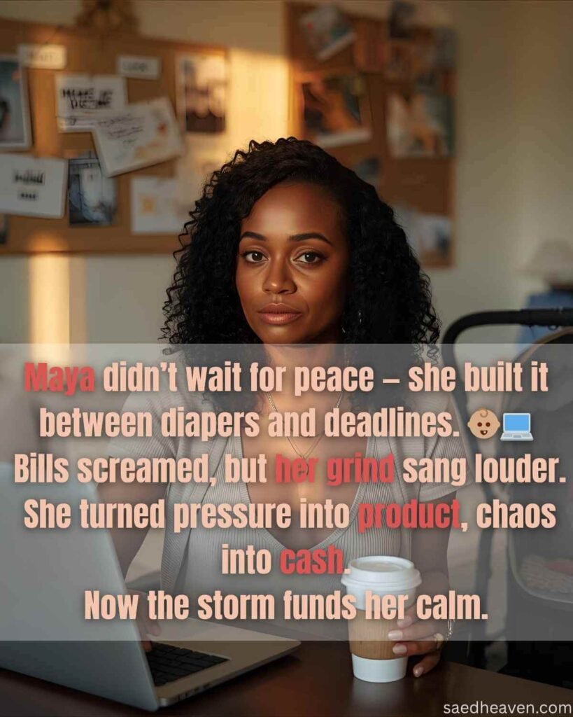 Quote about success—turning pressure into product and chaos into cash while building peace.