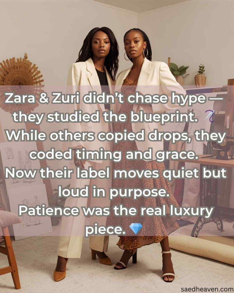 Quote about quiet luxury—patience, purpose, and building a brand beyond hype.